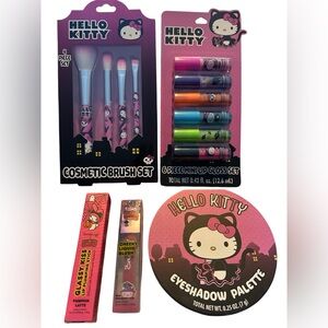 Hello Kitty Sanrio Spooky Cosmetic Brush Set and Makeup Bundle